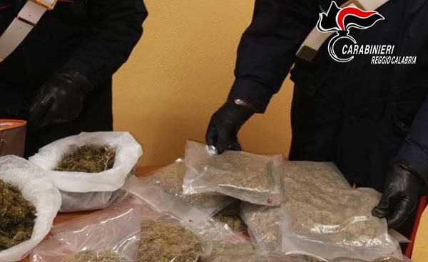 A Cinquefrondi arrestato 48enne trovato con 1,5 kg di marijuana
