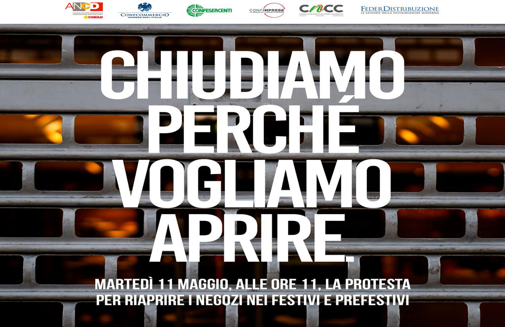 Anche in Calabria Centri commerciali abbassano saracinesche contro chiusure del weekend