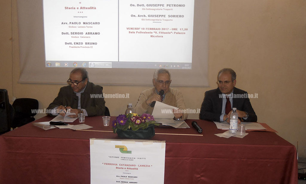 La tratta ferroviaria Catanzaro-Lamezia tra storia e attualità nel convegno del Centro Democrazia e Diritti