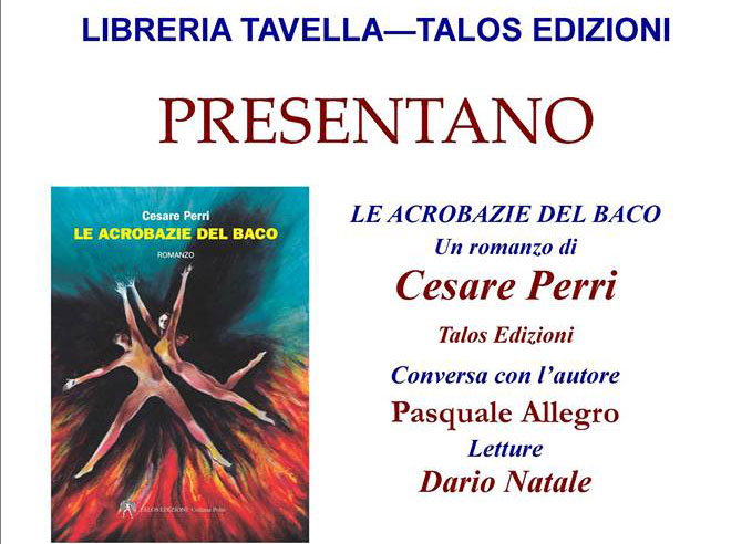 Lamezia, il 15 giugno presentazione di “Le Acrobazie del baco” di Cesare Perri