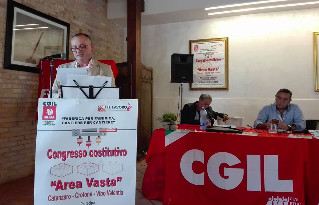 Congresso Costitutivo della Fillea-Cgil “Area Vasta”: Catanzaro, Crotone e Vibo Valentia