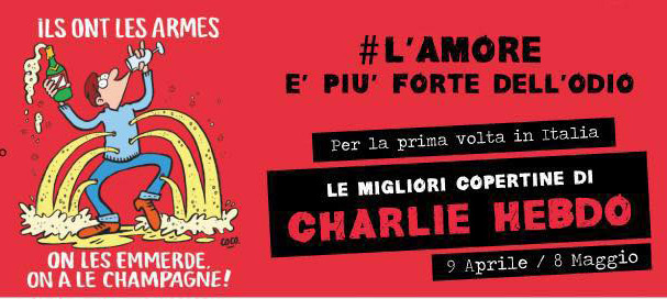 Le migliori copertine di Charlie Hebdo al Museo del fumetto di Cosenza