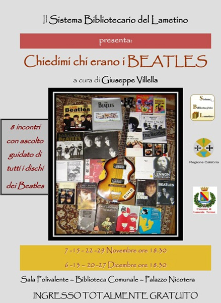 Lamezia: Appuntamento con la musica dei Beatles a Palazzo Nicotera