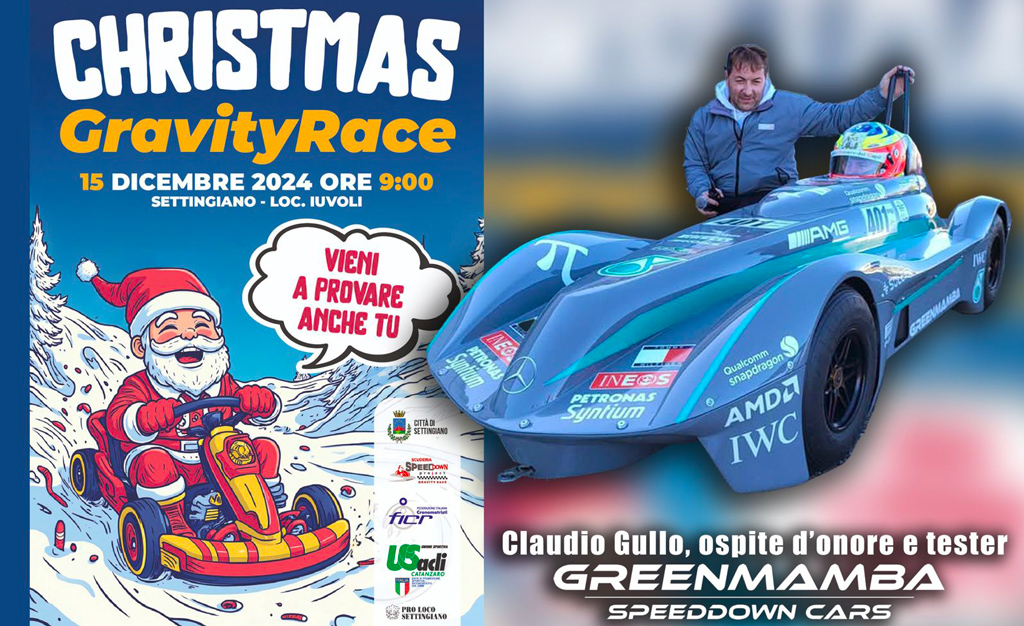 Il pilota lametino Gullo ospite d'onore e tester il 15 dicembre al "Christmas Gravity Race" a Settingiano