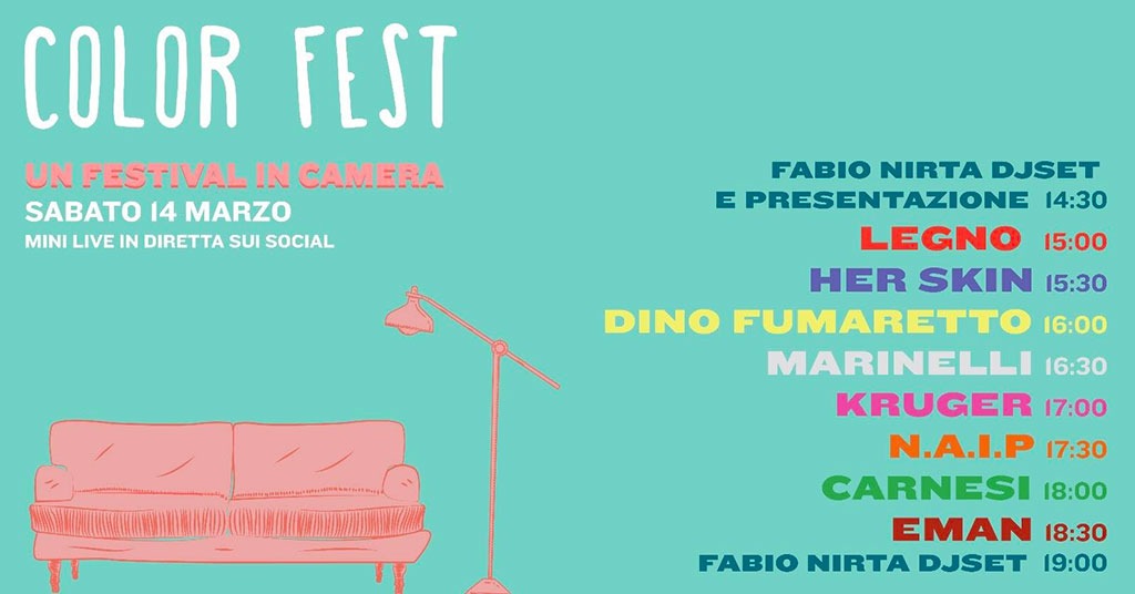 Lamezia, Color Fest organizza maratona musicale sui social il 14 marzo