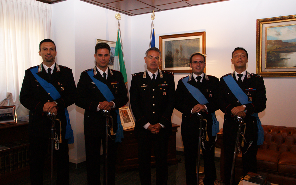 Il saluto del Comandante carabinieri Calabria agli ufficiali trasferiti