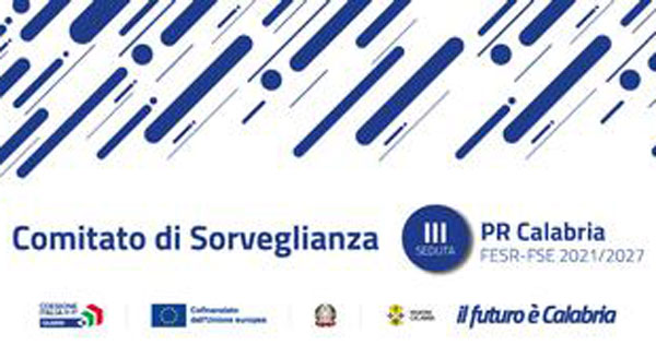 Regione, III seduta del Comitato di sorveglianza per attuazione Pr Calabria 2021-2027 l’8 maggio