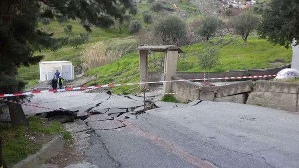 Frane comune Oriolo, lavoro per messa sicurezza territorio 