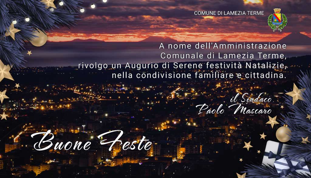 Lamezia, Natale 2021: gli auguri del sindaco alla città