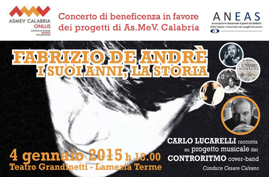 Lamezia:Asmev organizza serata beneficenza il 4 gennaio al teatro Grandinetti