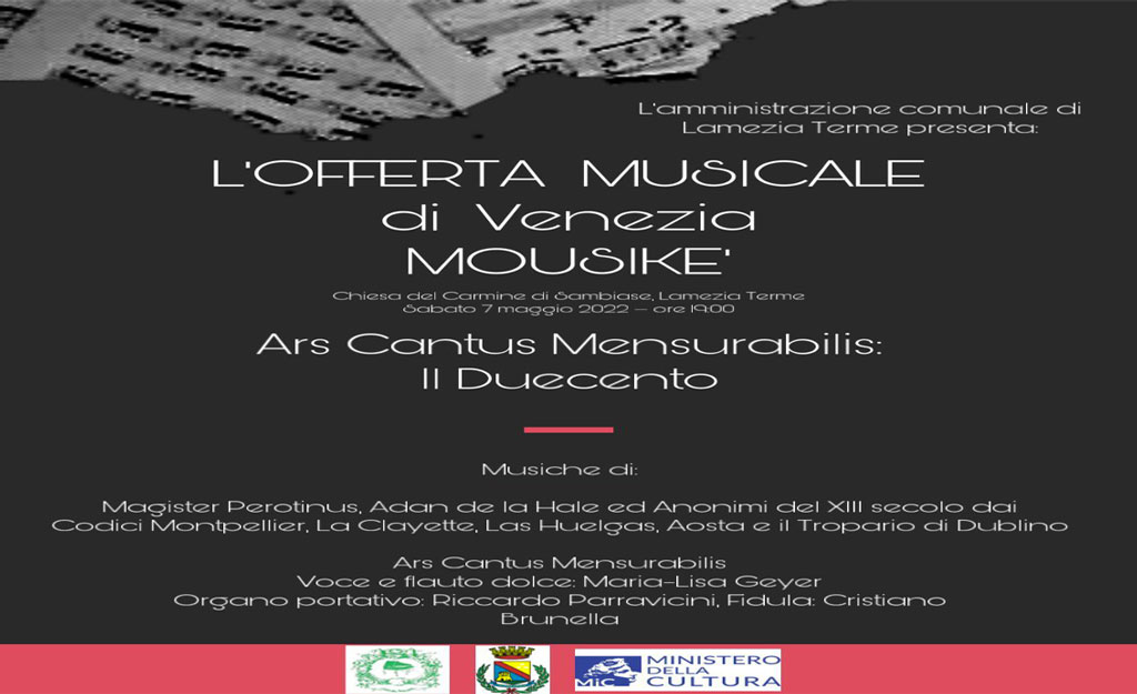 Lamezia, questa sera concerto di musica medievale alla Chiesa del Carmine 