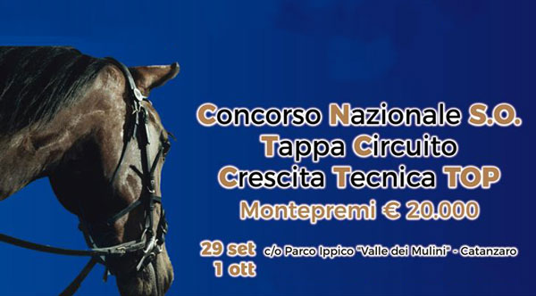 Concorso nazionale Tappa circuito crescita tecnica Top al Parco Ippico di Catanzaro, domani la presentazione