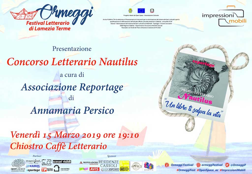 Lamezia, presentazione concorso letterario “Nautilus” il 15 marzo al Caffè letterario 