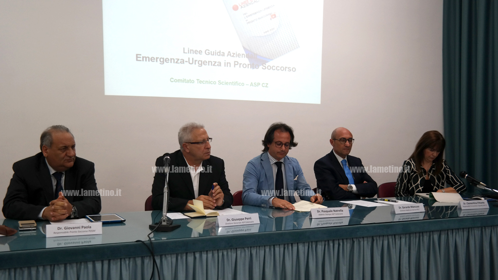 Lamezia: presentate linee guida in pronto soccorso. Perri: “In campo professionisti di alto valore"