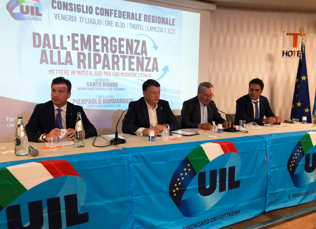 Consiglio federale della Uil Calabria: "Dall'emergenza alla ripartenza. Mettere in moto il Sud per far muovere l'Italia"