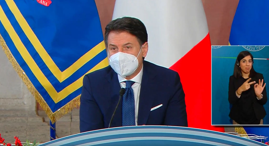 Conferenza stampa di fine anno del Premier Conte che annuncia investimenti anche per il Sud