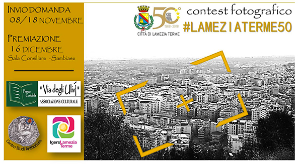 Contest  fotografico #LAMEZIATERME50, aperte le iscrizioni fino al 18 novembre 