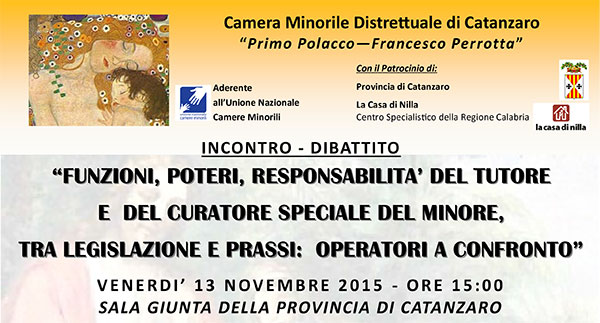Convegno su funzioni, poteri del tutore speciale del minore a Catanzaro 