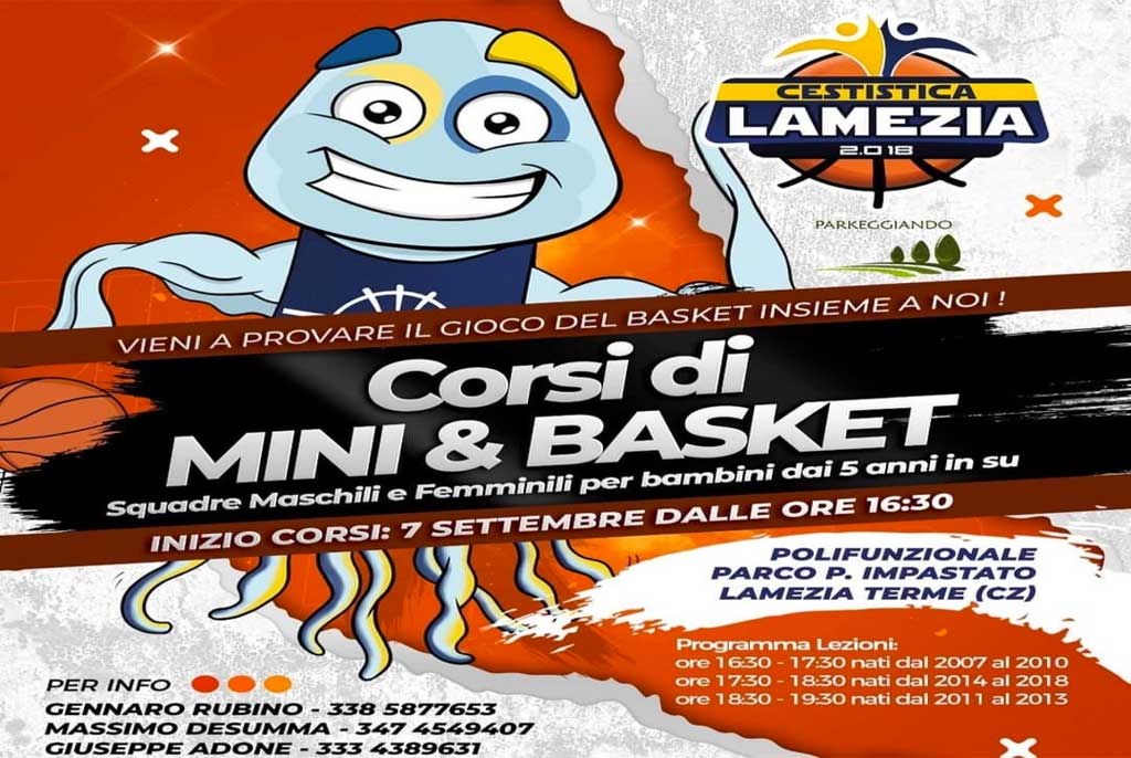 Il 7 settembre riparte la stagione sportiva della Cestistica Lamezia 2.018