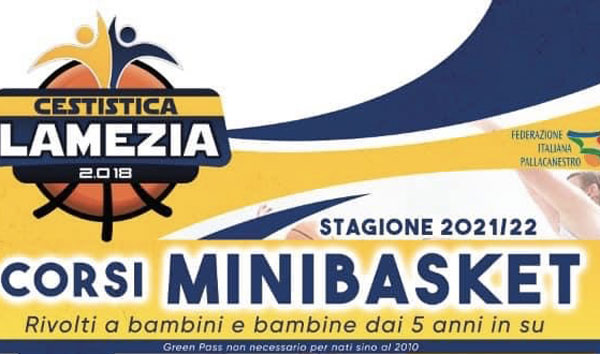 Ripartono i corsi Minibasket della Cestistica Lamezia 2.018