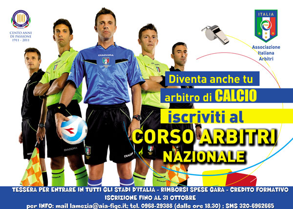 Aperte iscrizioni a nuovo corso arbitri Sezione Aia lametina