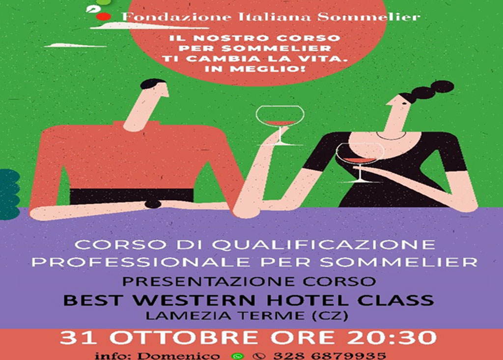 Al via nuovi corsi Fondazione Italiana Sommelier: il 31 ottobre presentazione a Lamezia