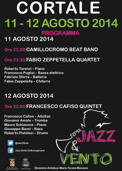 Calabria: Tutto pronto per undicesima edizione di “Jazz e Vento” a Cortale