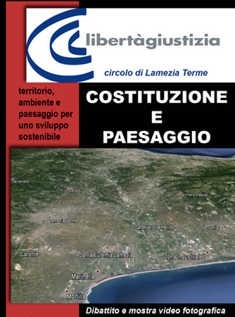Lamezia: "Costituzione e Paesaggio" domani al centro di un dibattito al chiostro San Domenico