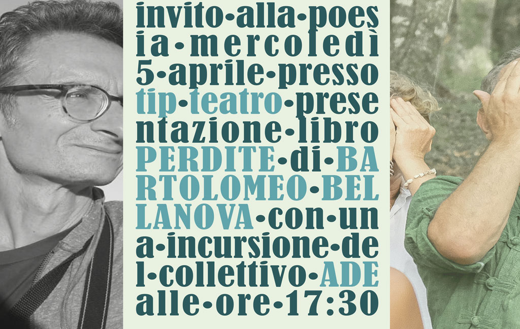 Lamezia, incontro con la poesia di Bartolomeo Bellanova al TIP Teatro