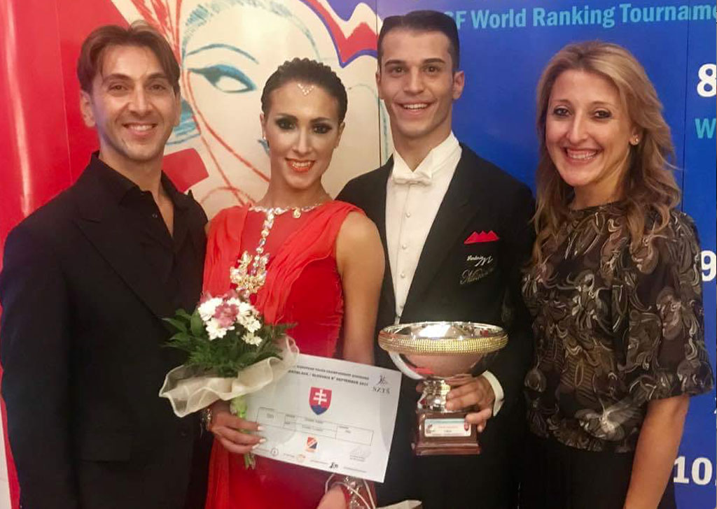 Coppia ballerini calabresi a Campionato Europeo Youth Danze Standard di Bratislava