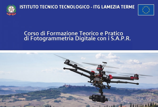 Lamezia, corso di fotogrammetria digitale con uso di droni all'Istituto Tecnico per Geometri