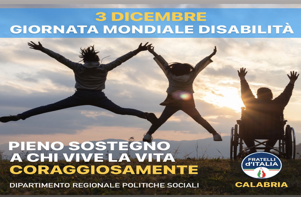 Giornata mondiale dei disabili, Gianturco (FdI): "Istituzioni devono fare di più"