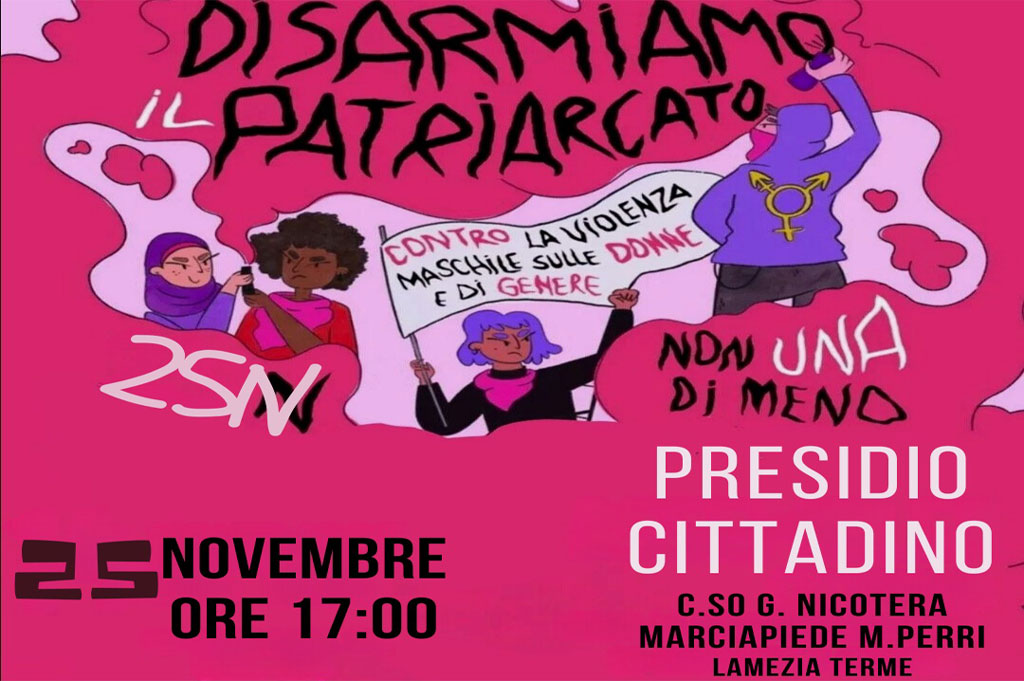 Lamezia, presidio cittadino “Non Una di Meno” il 25 novembre sul corso