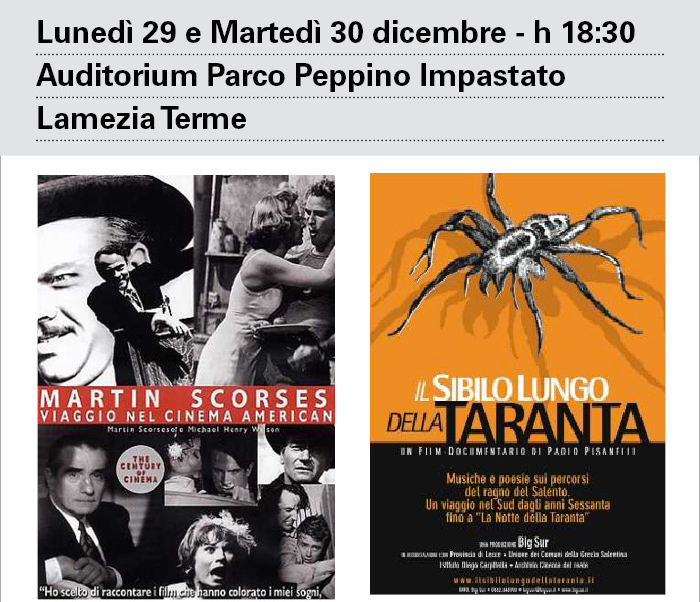 Lamezia: Il 29 e il 30 dicembre il cinema americano al parco ‘Peppino Impastato’