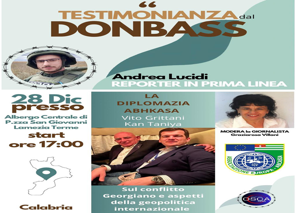 Il 28 dicembre a Lamezia “Testimonianza dal Donbass”