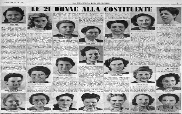 Due giugno, Bruni: "Ricordiamo tutte le donne elette nella Costituente nel 1946"