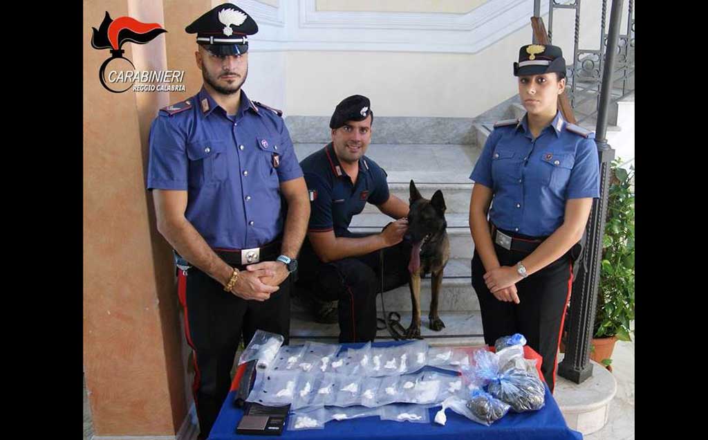 Droga trovata e sequestrata in un terreno e casa abbandonati nel reggino 
