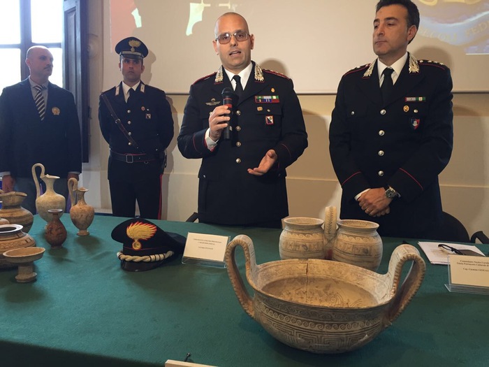 Carabinieri tutela patrimonio Cosenza: tremila reperti recuperati nel 2016