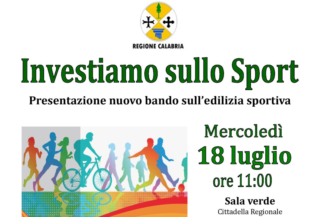 Il 18 luglio presentazione del nuovo bando sull’edilizia sportiva