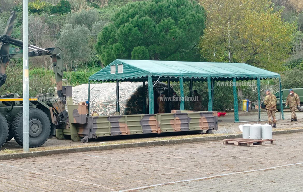 Covid, Esercito allestisce drive through per tamponi a Catanzaro