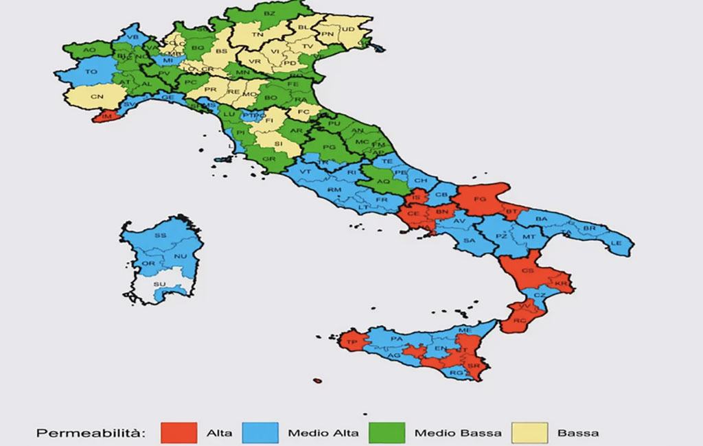 Eurispes, Crotone e Vibo province con maggiore permeabilità di criminalità organizzata su territorio