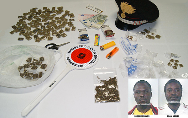 Lamezia: Arrestati due nigeriani per possesso di marijuana