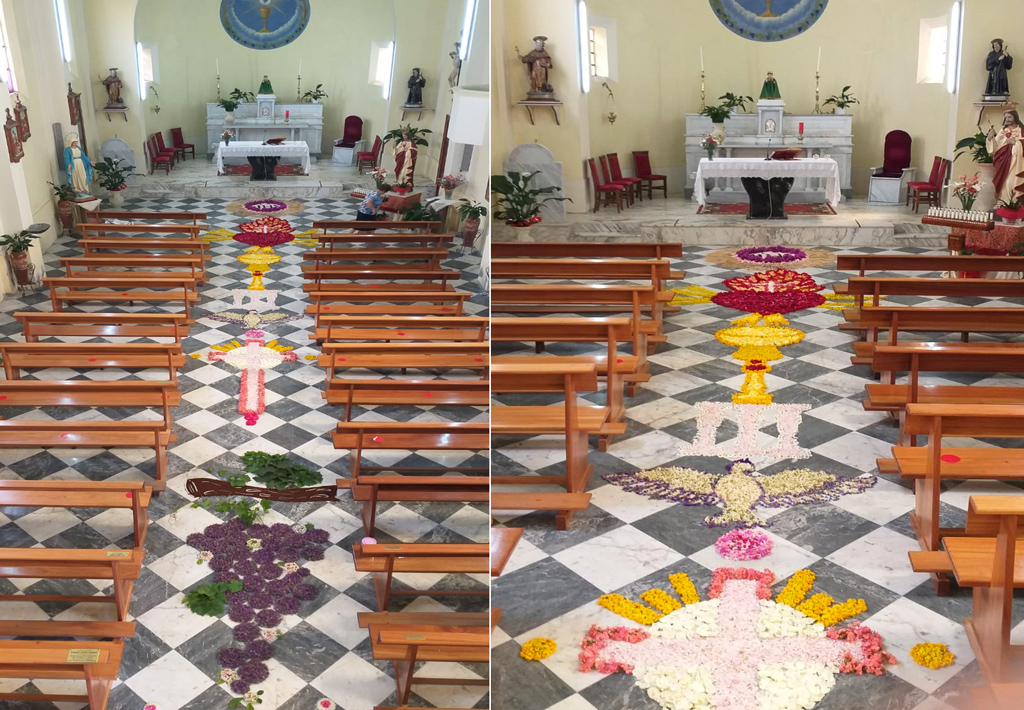 Solennità del Corpus Domini e infiorata nel piccolo borgo medievale di Castiglione Marittimo