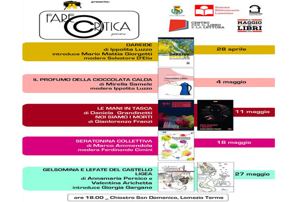 Lamezia, ritorna Farecritica preview dal 28 aprile al 27 maggio