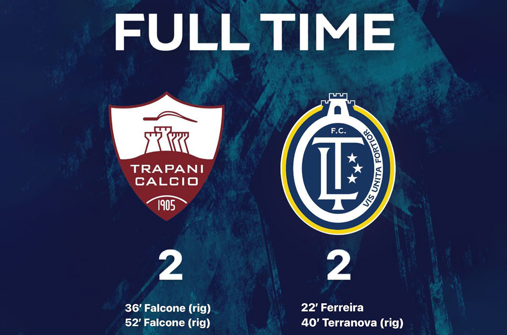 Fc Lamezia rimontato due volte a Trapani. La rabbia del dg Gianni