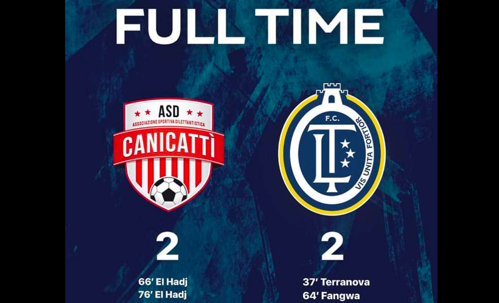 Fc Lamezia rimontato dal Canicattì, a Ravanusa finisce 2-2