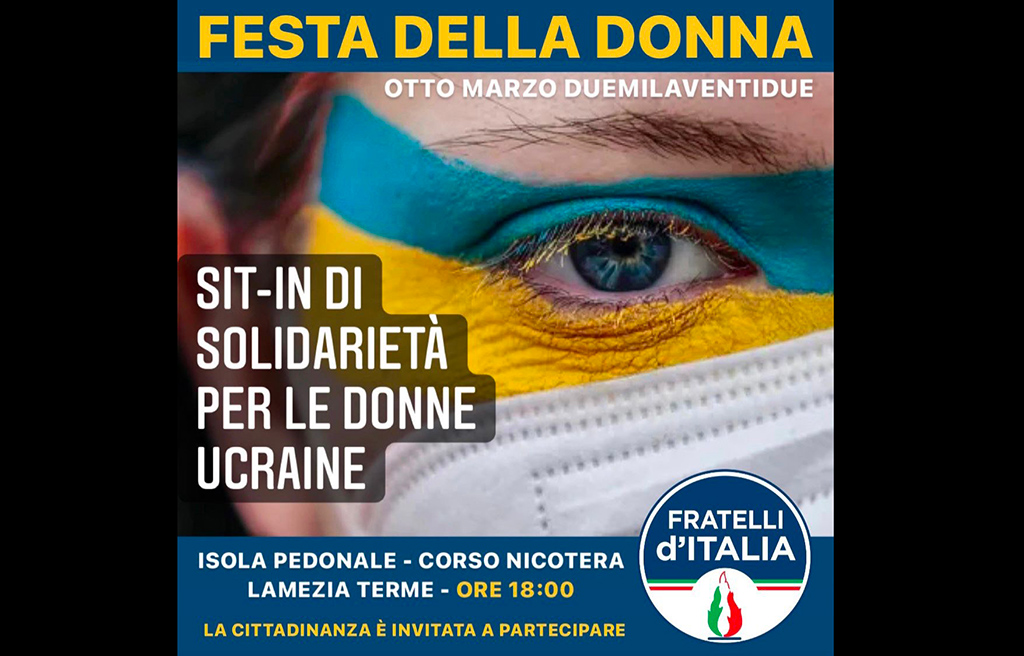 Otto marzo, Rubino (FdI): “Fratelli d’Italia a fianco dei bambini e delle donne ucraine”