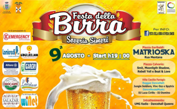 Festa della Birra a Soveria Simeri il 9 agosto