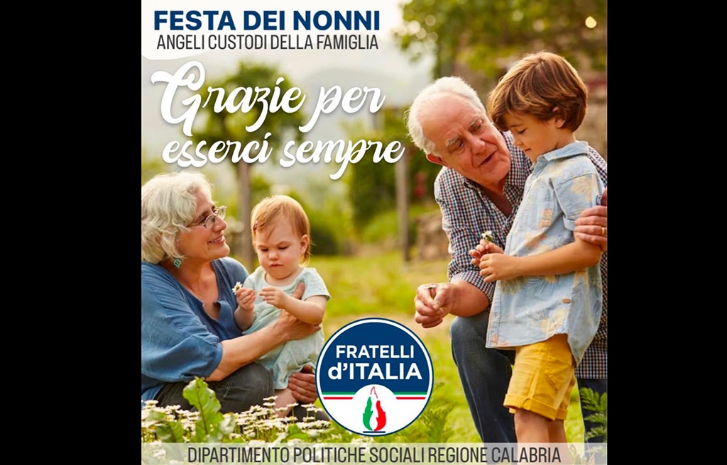 Festa dei Nonni, Gianturco (FDI): “Grazie agli angeli custodi di ogni famiglia”