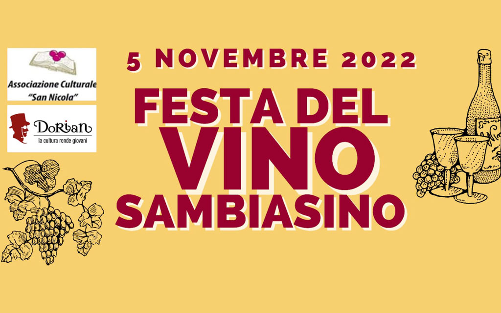 Lamezia, il 5 novembre VIII edizione della Festa del Vino Sambiasino